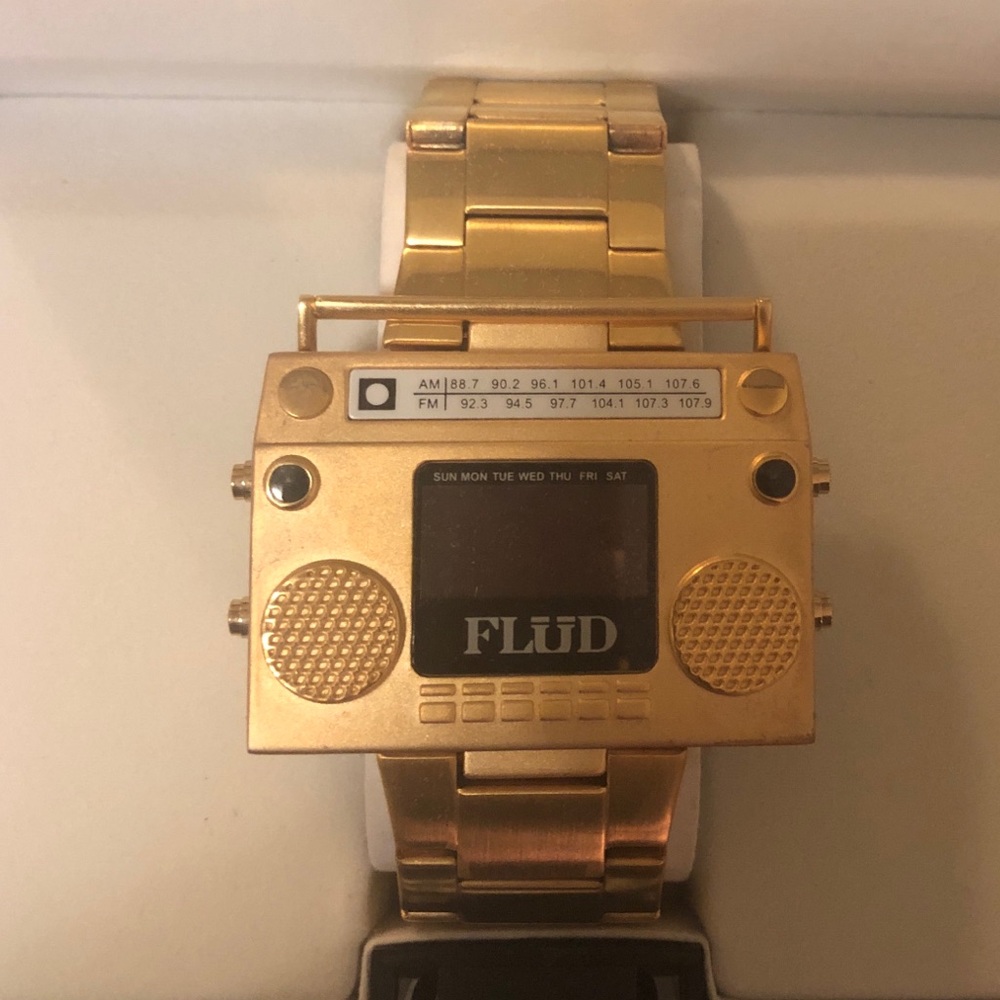 FLUD- Gold Boom Box Watch